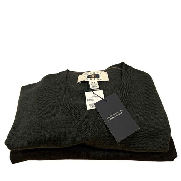 Joseph Abboud Lot of 2 V-Neck Men’s Merino Wool Sweaters Sz.M NWT - Picture 3 of 7